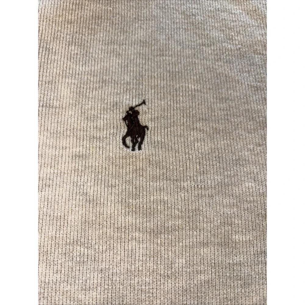 Polo Ralph Lauren Sweater Mens 2XB Beige Estate-Rib 1/4 Zip Pullover Casual Cozy